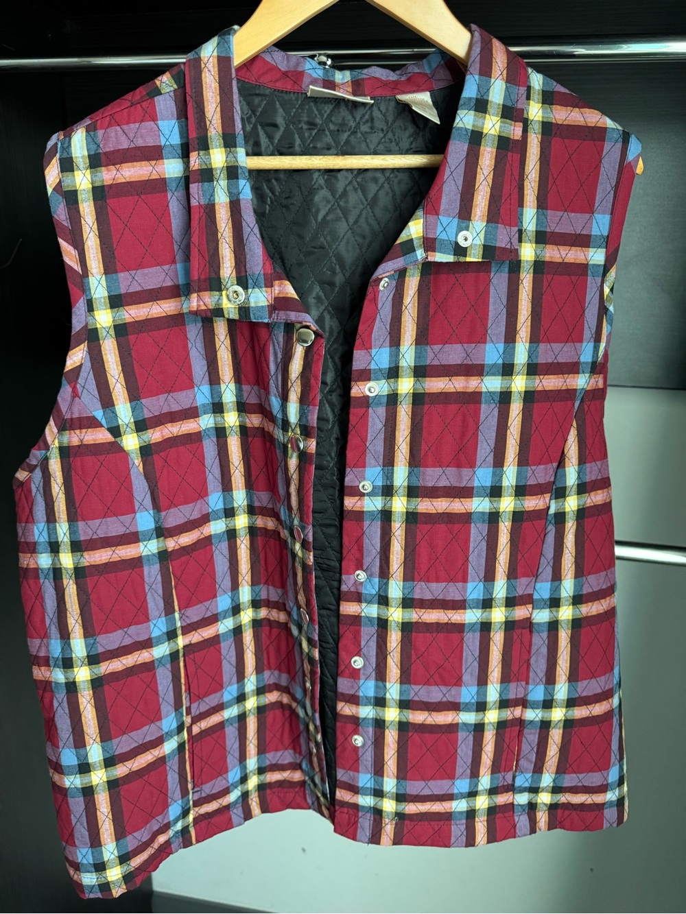 Baxter & Wells Plaid Quilted Vest Size 1X